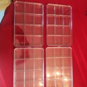Set Of 3 Stacking Clear Plastic Storage Boxes